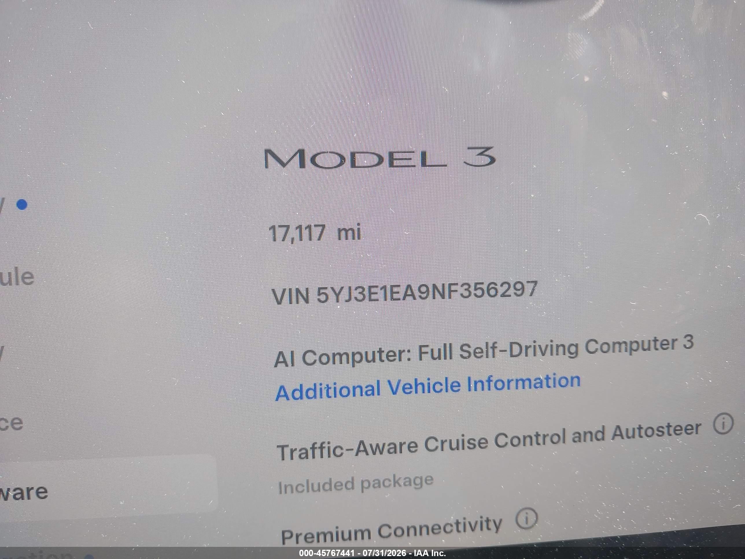 2022 TESLA MODEL 3 REAR-WHEEL DRIVE