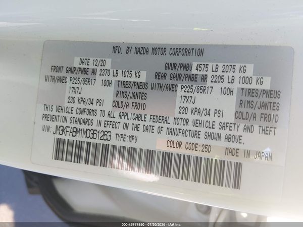 2021 MAZDA CX-5 SPORT