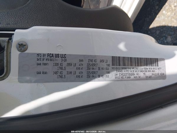 2020 DODGE GRAND CARAVAN GT — I9