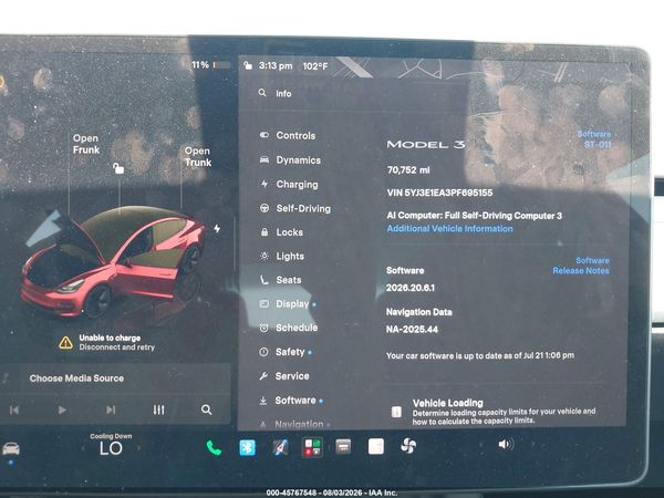 2023 TESLA MODEL 3 REAR-WHEEL DRIVE