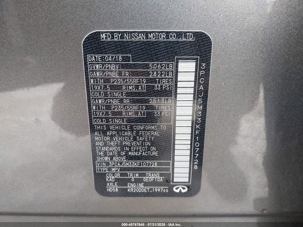 2019 INFINITI QX50 LUXE