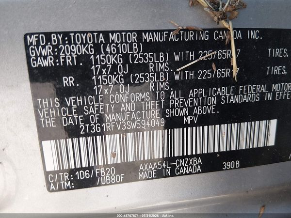 2025 TOYOTA RAV4 LE