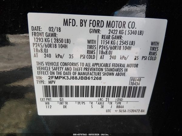 2018 FORD EDGE SEL