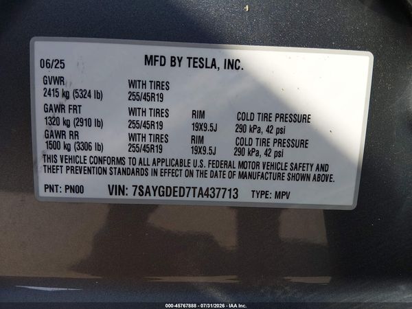 2026 TESLA MODEL Y