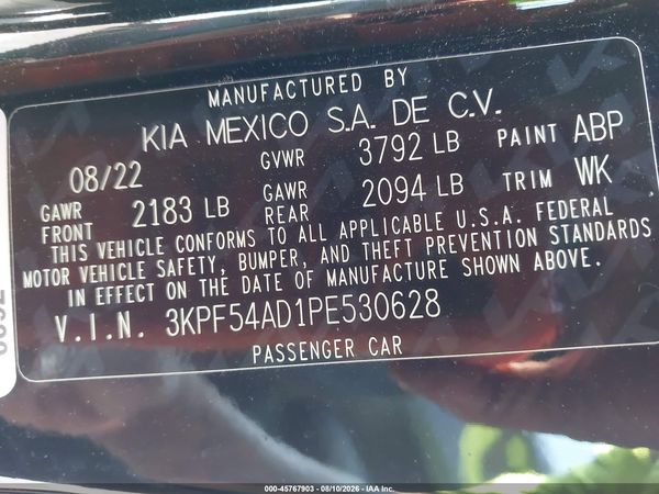 2023 KIA FORTE GT-LINE