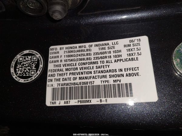 2018 HONDA CR-V EX-L/EX-L NAVI