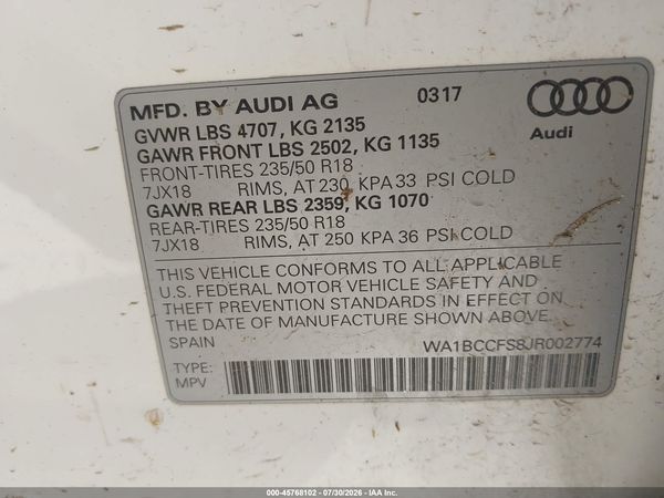 2018 AUDI Q3