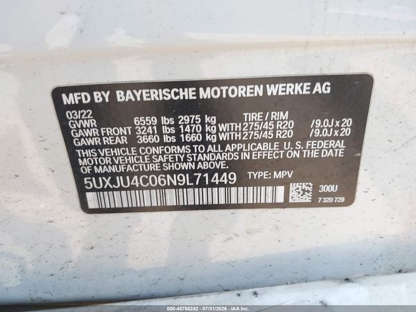 2022 BMW X5 M50I