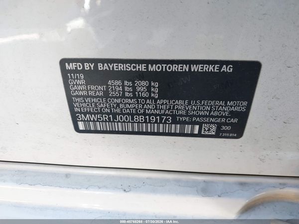 2020 BMW 330I NA