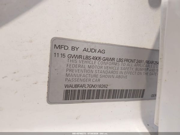 2016 AUDI A4 PREMIUM