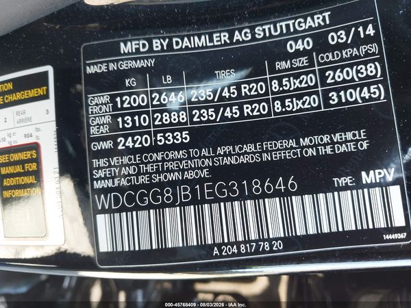 2014 MERCEDES-BENZ GLK 350 4MATIC