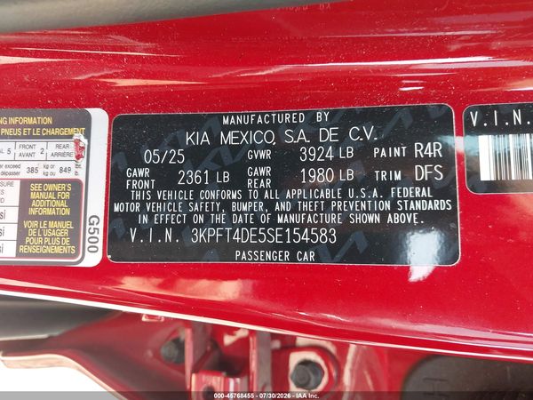 2025 KIA K4 LXS