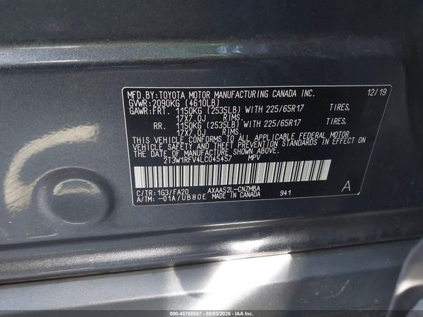 2020 TOYOTA RAV4 XLE