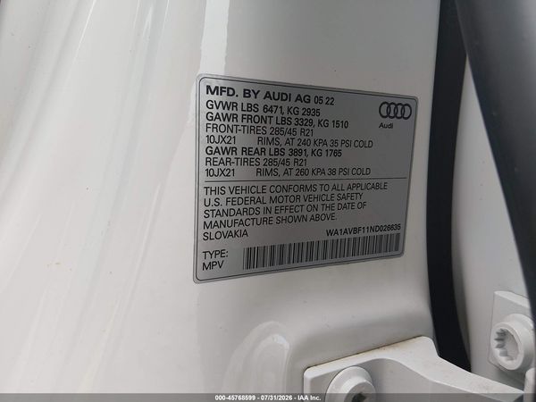 2022 AUDI Q8