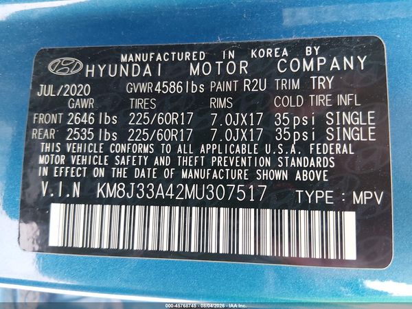 2021 HYUNDAI TUCSON VALUE