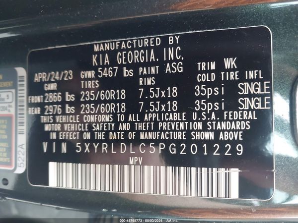 2023 KIA SORENTO X-LINE S