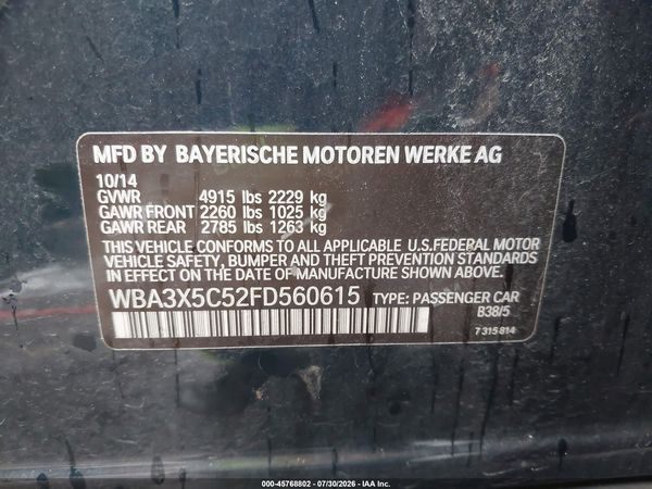 2015 BMW 328I GRAN TURISMO XDRIVE