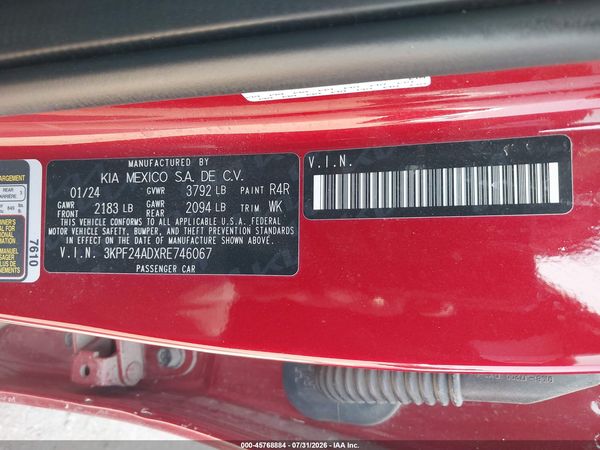 2024 KIA FORTE LXS