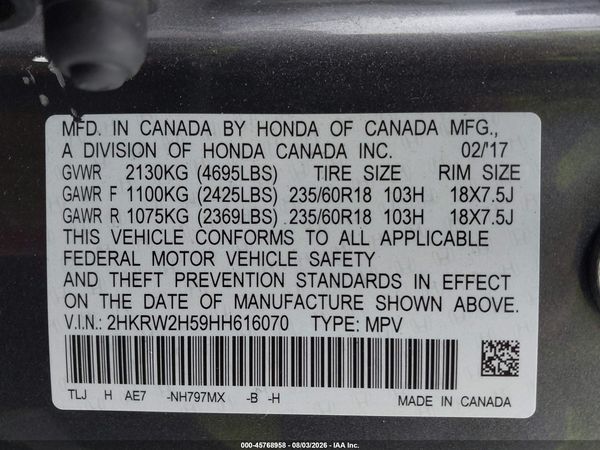 2017 HONDA CR-V EX