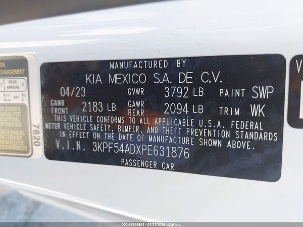 2023 KIA FORTE GT-LINE