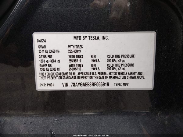 2024 TESLA MODEL Y