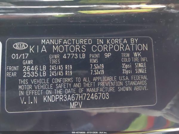 2017 KIA SPORTAGE SX TURBO