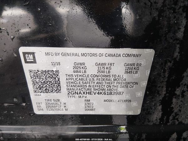 2019 CHEVROLET EQUINOX LS — I9
