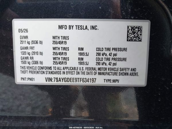 2026 TESLA MODEL Y