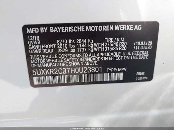 2017 BMW X5 SDRIVE35I