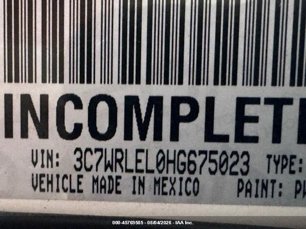 2017 RAM 4500 CHASSIS TRADESMAN/SLT/LARAMIE