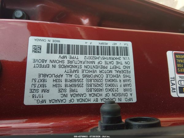 2018 HONDA CR-V EX
