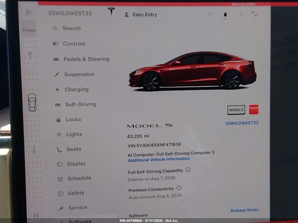 2022 TESLA MODEL S