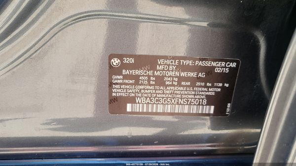 2015 BMW 320I XDRIVE
