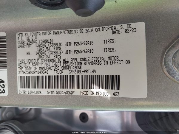 2023 TOYOTA TACOMA LIMITED