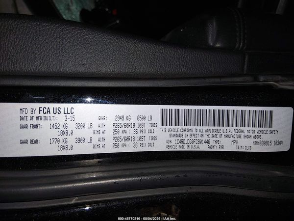 2015 DODGE DURANGO LIMITED