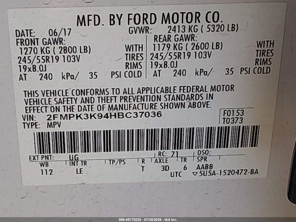 2017 FORD EDGE TITANIUM