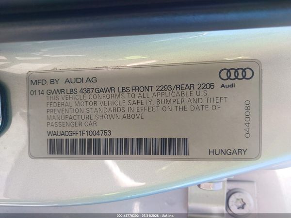 2015 AUDI A3 1.8T PREMIUM