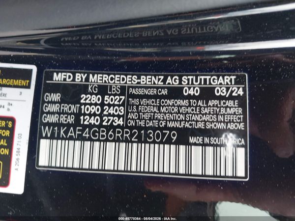 2024 MERCEDES-BENZ C 300 C300