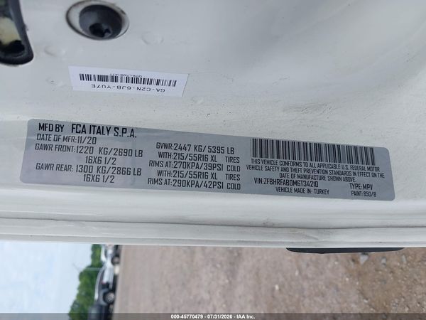 2021 RAM PROMASTER CITY TRADESMAN