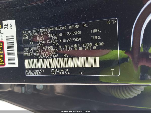 2024 TOYOTA GRAND HIGHLANDER PLATINUM