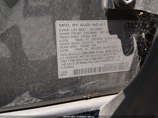 2018 AUDI Q7 2.0T PREMIUM