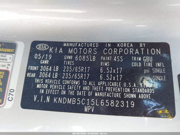 2020 KIA SEDONA LX