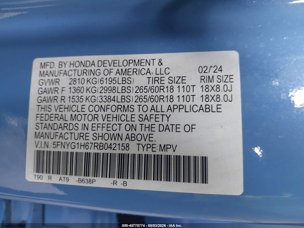 2024 HONDA PILOT TRAILSPORT