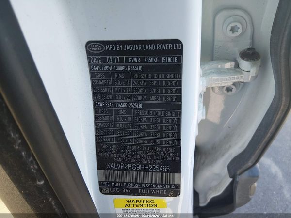 2017 LAND ROVER RANGE ROVER EVOQUE SE/SE PREMIUM