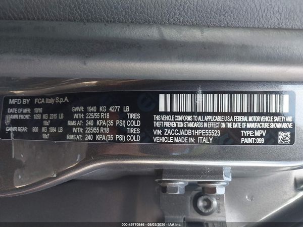 2017 JEEP RENEGADE LIMITED