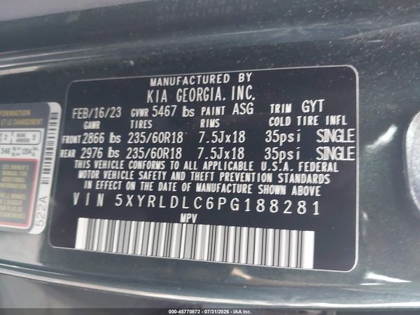 2023 KIA SORENTO X-LINE S