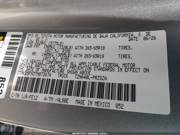 2026 TOYOTA TACOMA TRD SPORT