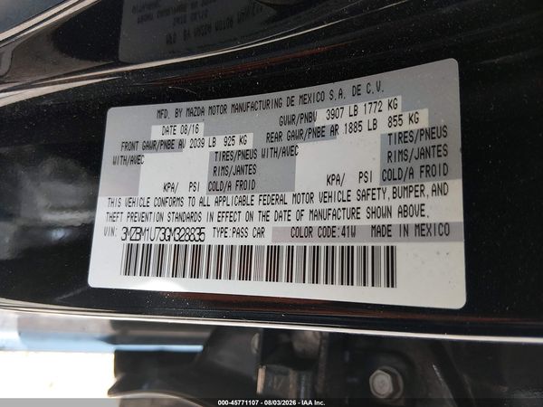 2016 MAZDA MAZDA3 I SPORT