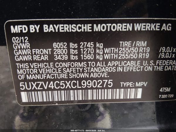 2012 BMW X5