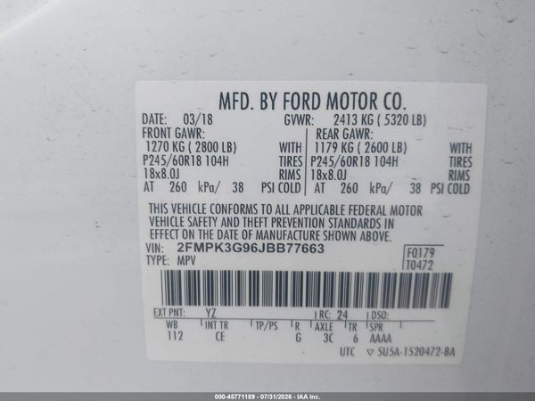 2018 FORD EDGE SE